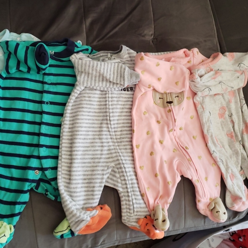 5 baby girl onsies